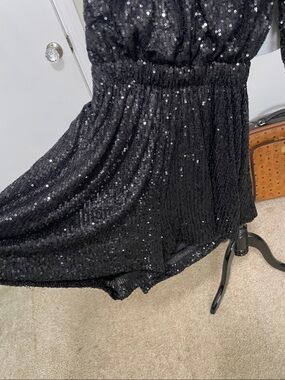 Black Sequin Mini Dress jumpsuit